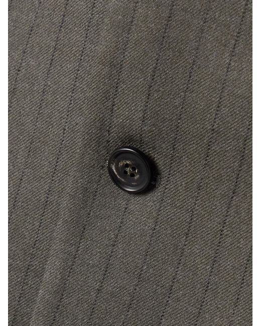 Kallmeyer Green Pinstriped Wool-Twill Blazer