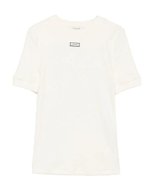 Entire studios White Crew-Neck Logo T-Shirt