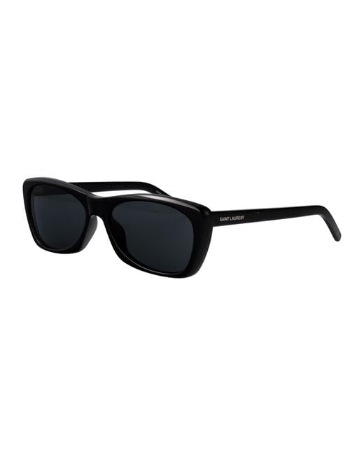 Saint Laurent Black Eyewear Rectangle Frame Sunglasses