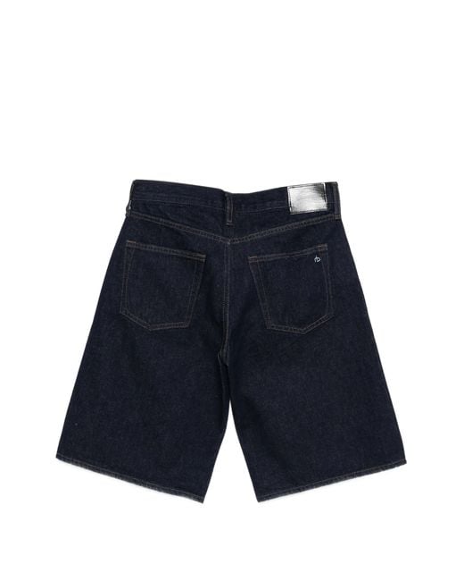 Rag & Bone Blue Button-Up Shorts