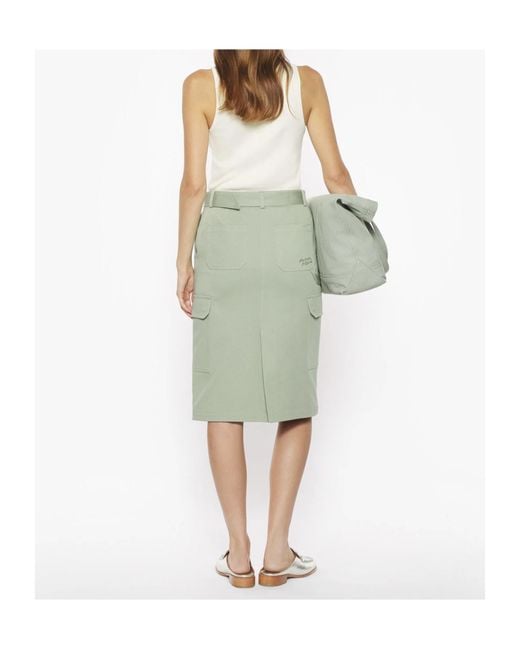 Maison Kitsuné Green Maison Kitsuné Belted Utility Skirt