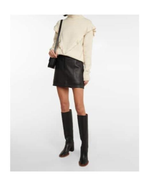Stouls Black Linette Leather Miniskirt