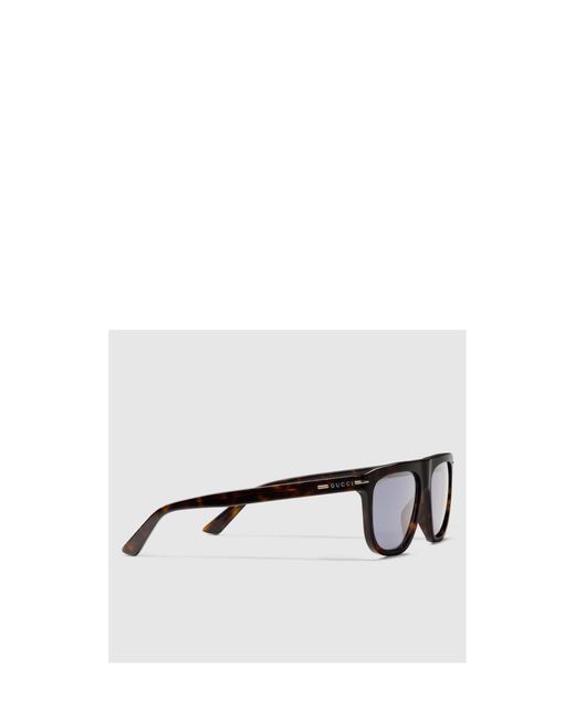 Gucci White Eyewear Square Frame Sunglasses for men
