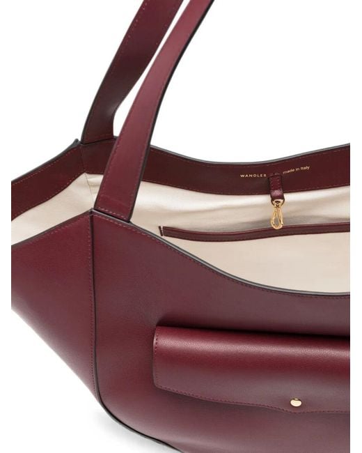 Wandler Purple Asymmetric Leather Tote Bag