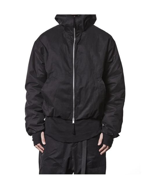 Thom Krom Black Mj74 Zip-Up Hooded Jacket for men