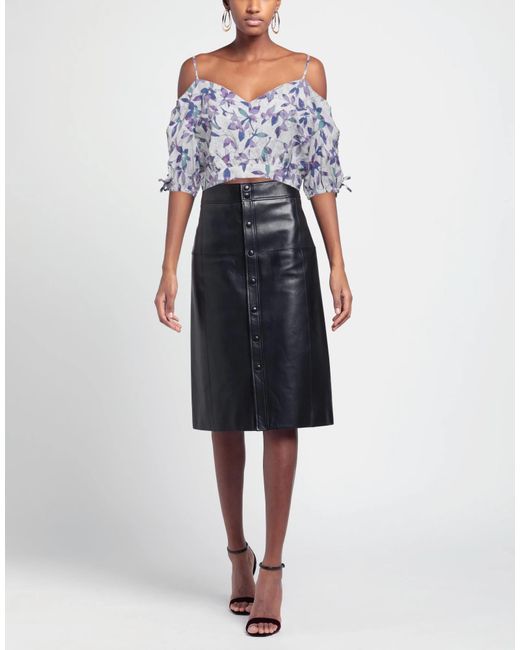 Isabel Marant Blue Off-The-Shoulder Top