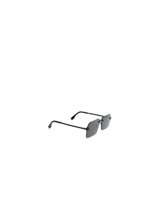 Fendi White Eyewear Square Frame Sunglasses