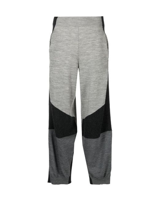 Stella McCartney Gray Panelled Knitted Pants