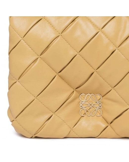 Loewe Metallic Puffer Goya Woven Shoulder Bag