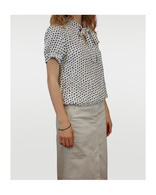 iBlues Gray Printed Pattern Blouse