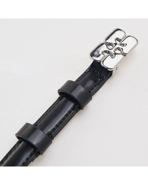 Ganni White Butterfly Logo Belt