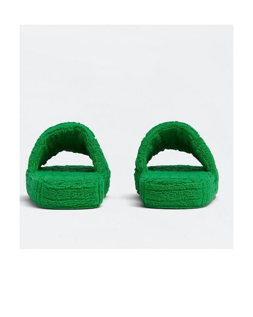 Bottega Veneta Green Resort Sponge Slide