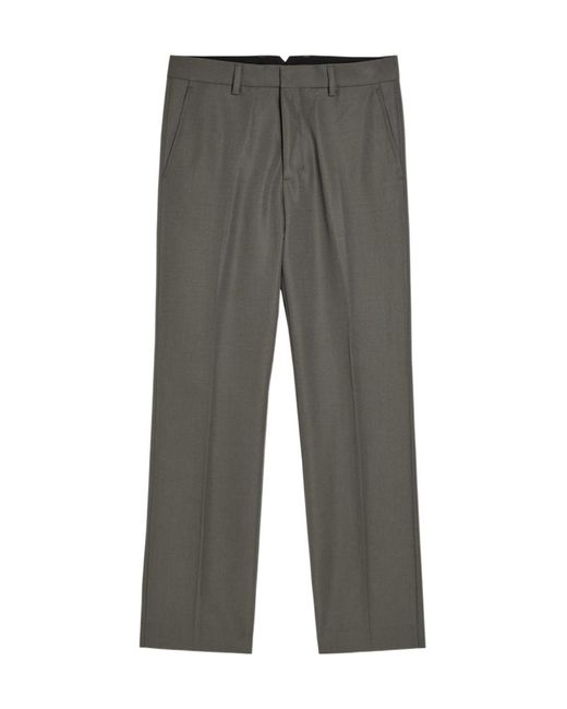 AMI Gray Wool Trousers for men