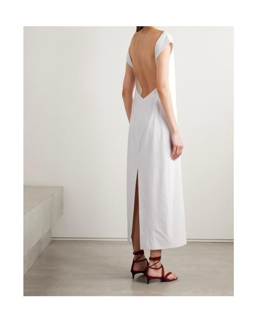 Khaite White Ayame Backless Dress
