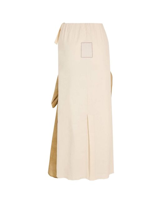 Uma Wang Metallic Long Midi Skirt