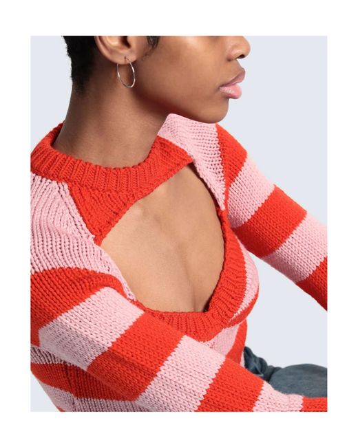 Marni Red Stripedwool Jumpers