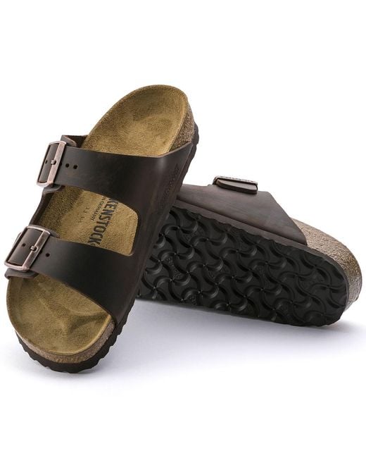 Birkenstock Black Arizona Leather Open Toe Sandals for men