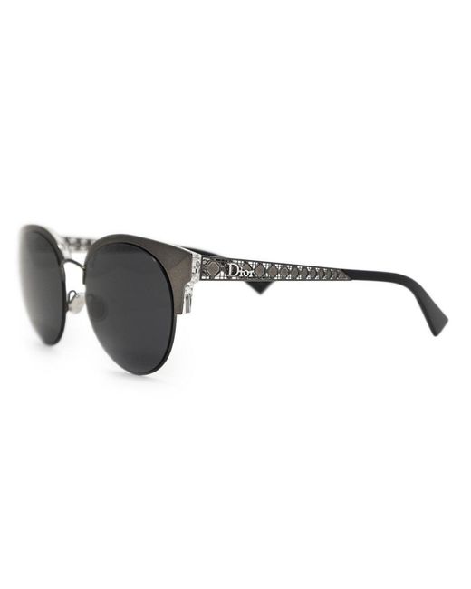 Dior Gray Round Sunglasses