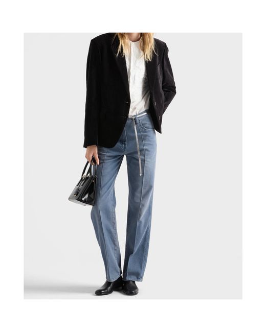 Prada White Embroidered Long-Sleeved Shirt
