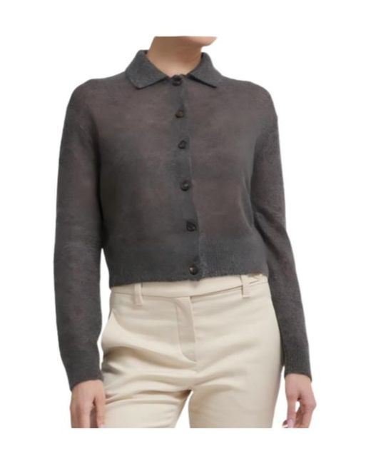 Brunello Cucinelli Gray Long-Sleeved Cardigan