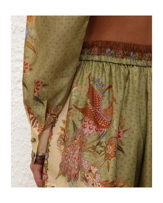 Zimmermann Natural Indra Relaxed Shorts