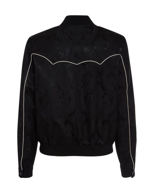 Saint Laurent Black Printed Casual Jacket
