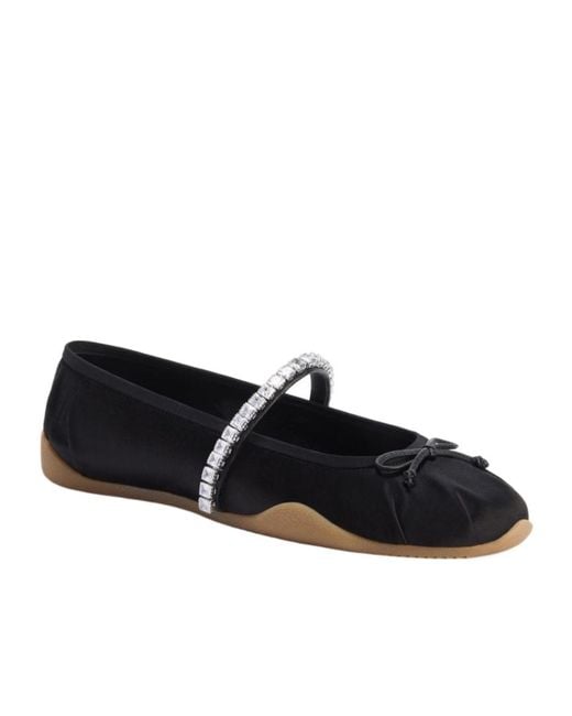 Giuseppe Zanotti Black Gz Top Strass Ballet Flats