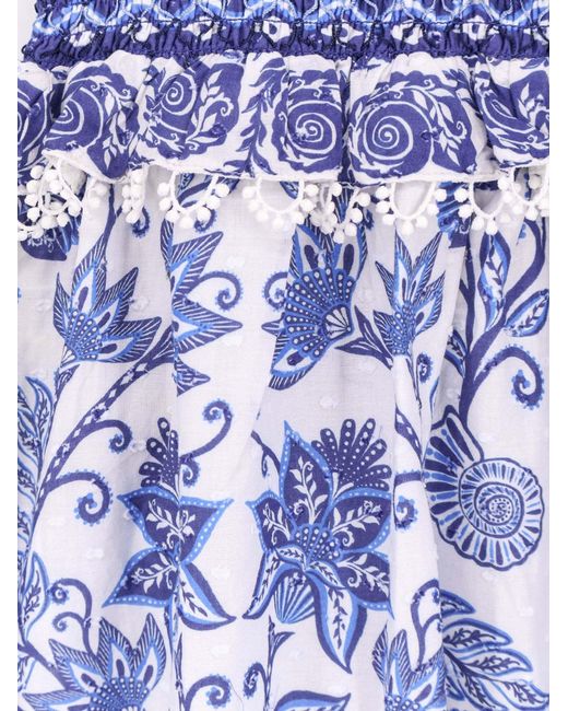 Farm Rio Blue Patterned Dress