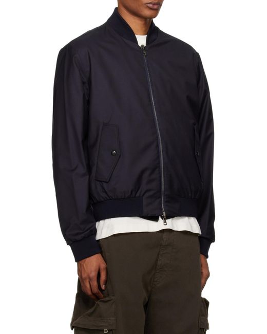Moncler Blue Barn Reversible Bomber Jacket for men
