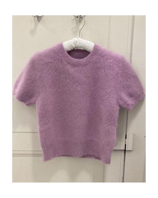 Maison Margiela Purple Brushed Crewneck T-Shirt