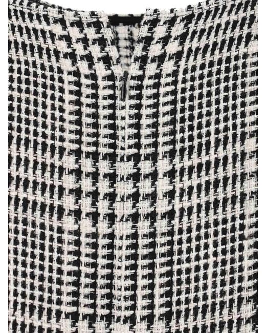 Gianluca Capannolo Gray Houndstooth Shift Dress