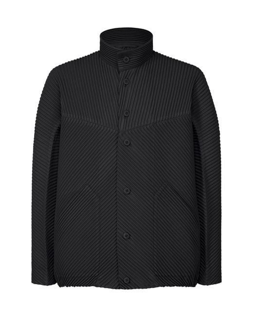 Homme Plissé Issey Miyake Black Homme Pliss Issey Miyake Monthly Colors September Pleated Jacket for men