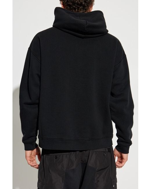 DSquared² Blue Logo Printed Drawstring Hoodie for men