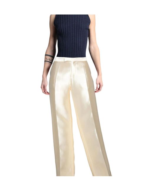 Maison Margiela White Versatile Premium Solid Dress Pants