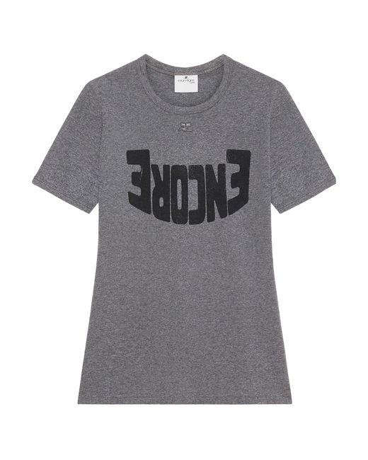 Courreges Gray Encore Cotton T-Shirt