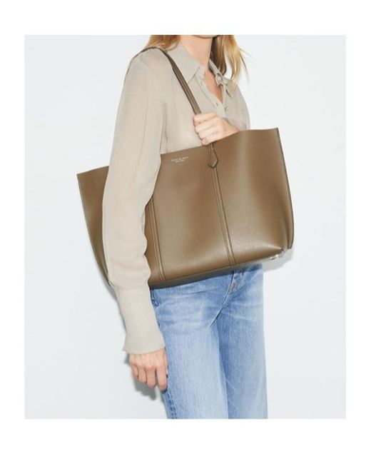 Tory Burch Natural Perry Logo-Printed Tote Bag
