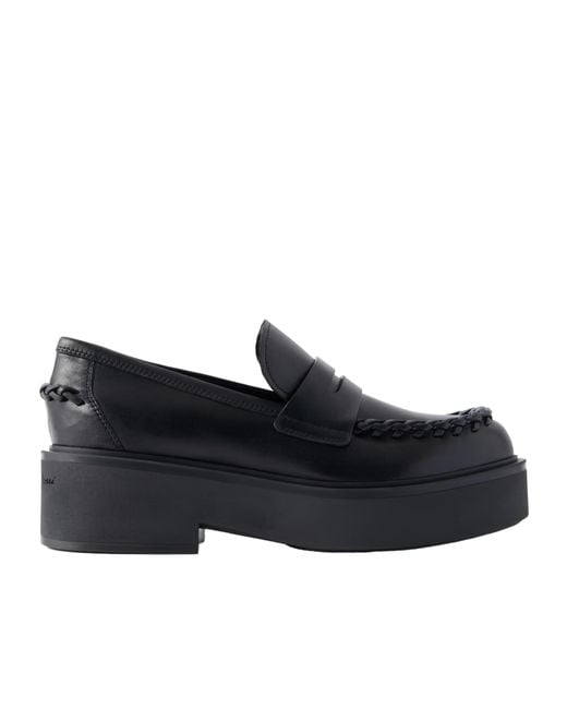 Gianvito Rossi Black Yuna Leather Loafers
