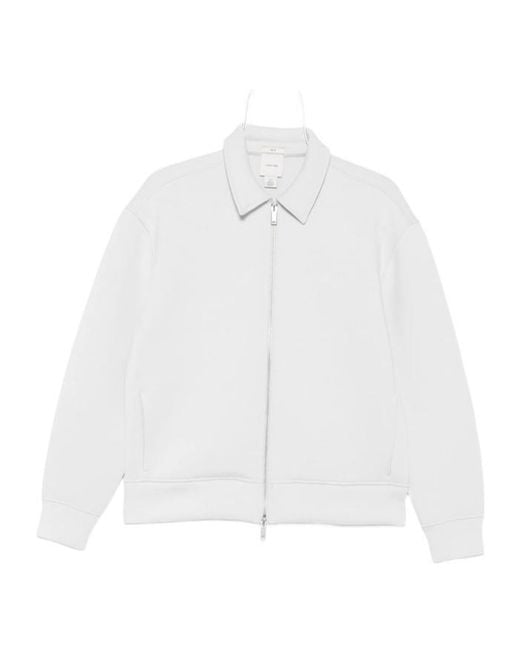Calvin Klein White Long-Sleeved Casual Jacket for men