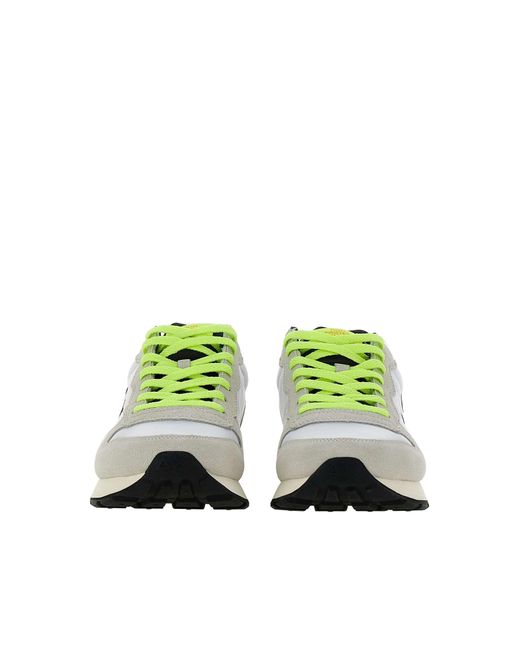 Sun 68 Green Round-Head Sneakers for men