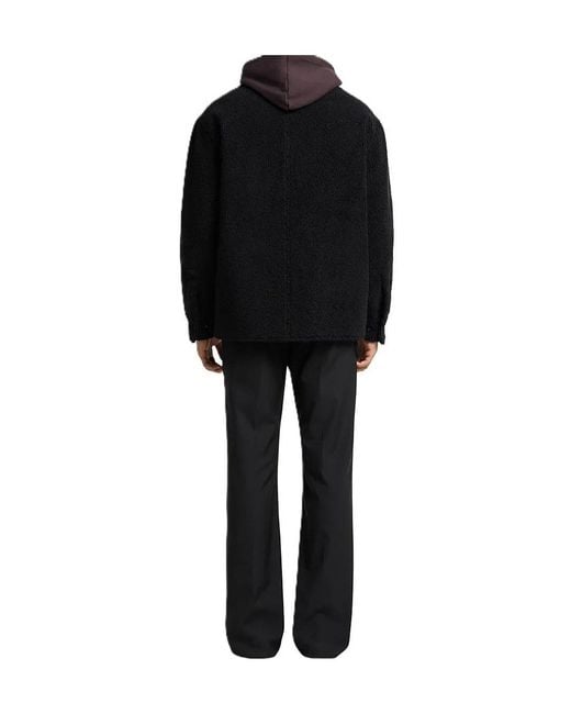 Courreges Black Wool-Blend Shirt Jacket for men