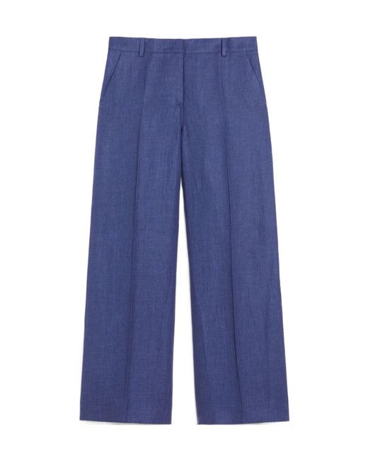Weekend by Maxmara Blue Maliziz Straight Leg Pants