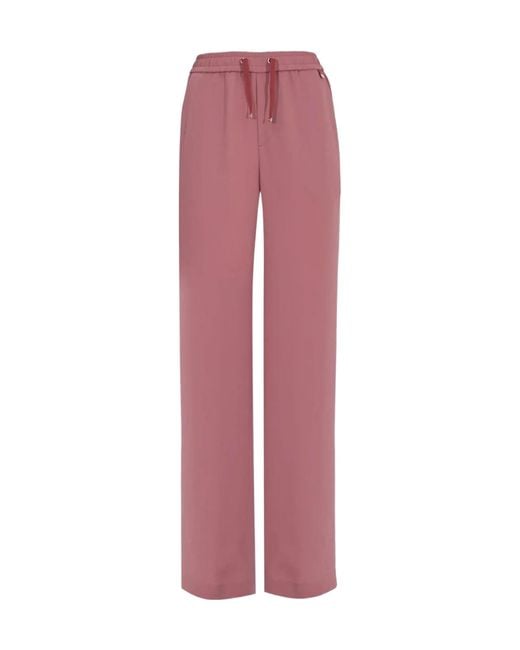 Herno Pink Drawstring Straight-Leg Pants
