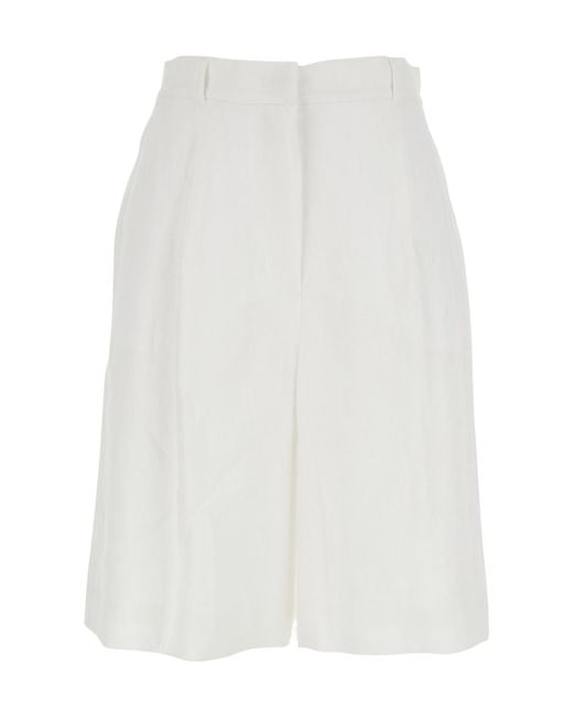 Max Mara White Studio Caravan Pleated Shorts