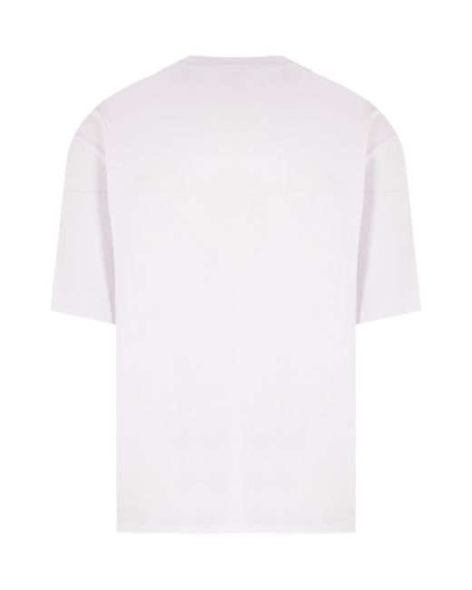 DSquared² White Graphic-Printed Crewneck T-Shirt for men
