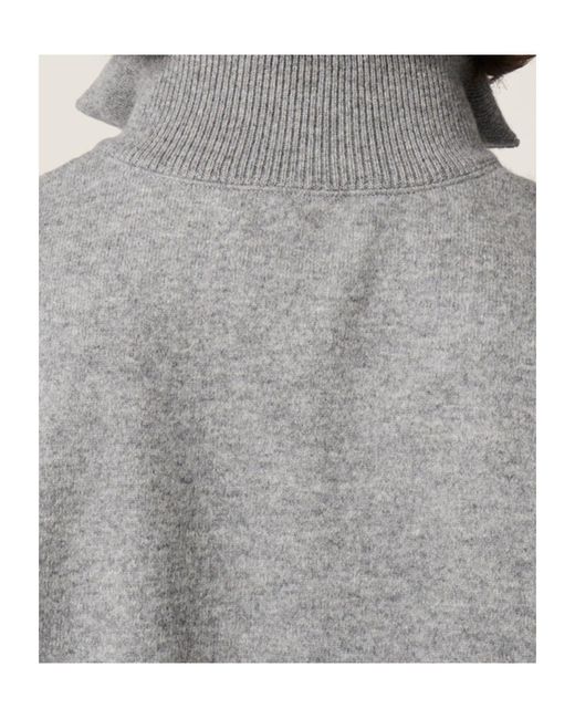 Miu Miu Gray Cashmere And Jersey Zipper Cardigan