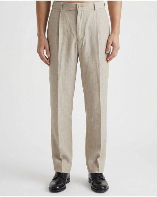 Brioni Gray Pleated Trousers for men