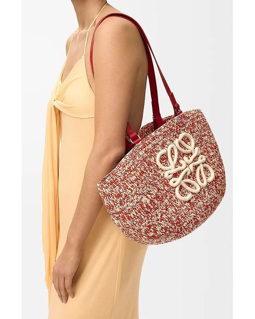 Loewe Red Logo Basket Bag