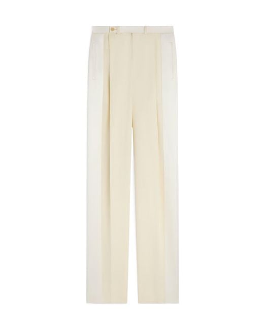 Céline White Hepburn Tux Trousers