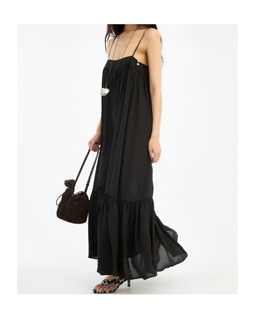 ROTATE BIRGER CHRISTENSEN Black A-Line Maxi Dress