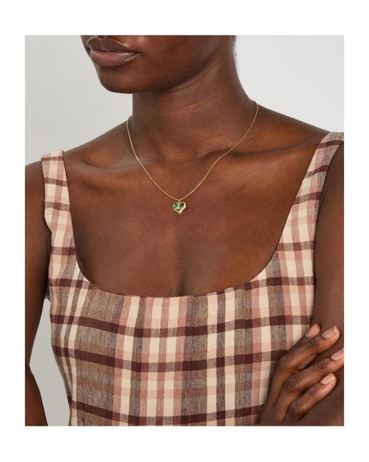 Vivienne Westwood Metallic Crystal-Embellished Heart Necklace